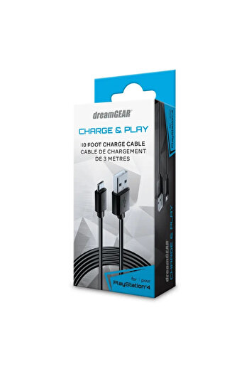 Generic DreamGear 10ft USB Charging Cable High-Speed Micro USB Charger for PS4/PS4 Slim/Pro & Xbox One