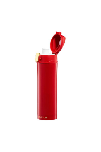 Ambition Thermos mug 420ml with safety button, red, Royal