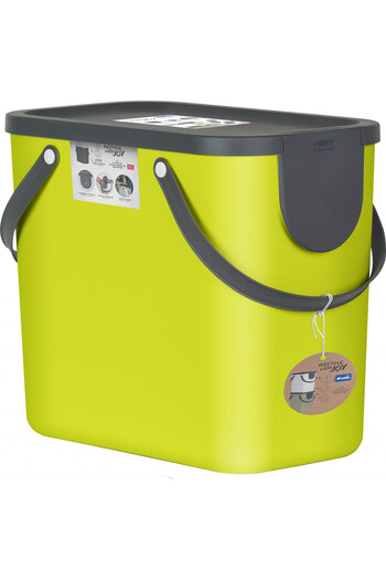 Rotho Selective waste bin 25L, lime, Albula