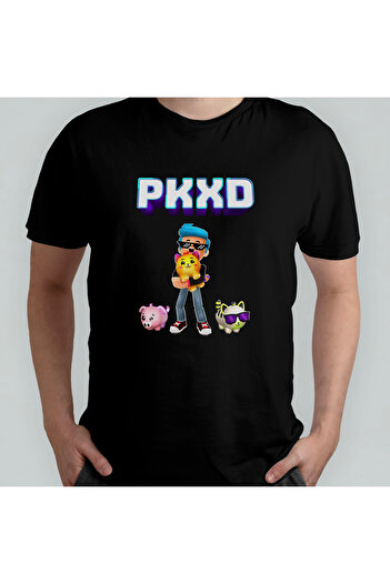 Pixxa Pk Xd Fun, Friends & Games Pkxd Unisex 100% βαμβακερό μπλουζάκι με λαιμόκοψη μοντέλο 3
