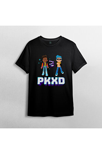 Pixxa Pk Xd Fun, Friends & Games Pkxd Unisex 100% βαμβακερό μπλουζάκι με λαιμόκοψη μοντέλο 5