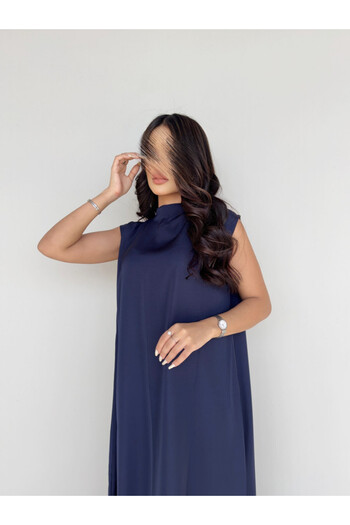 outline Navy blue underdress under the abaya
