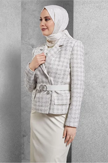 Alvina 30505 Model Belted Skirt Set