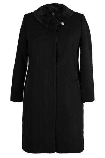 Alvina Fur Detailed Coat 90452