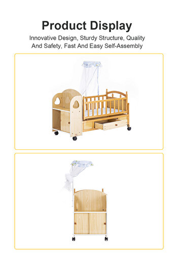 Ma Baby Factory Source Kindergarten Solid Wood Bed Wholesale Wider Thickened Pine Wood Children's Bed
