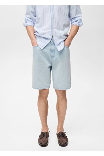 MANGO Man Oversize Denim Bermuda Shorts