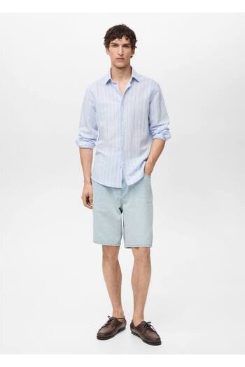 MANGO Man Oversize Denim Bermuda Shorts