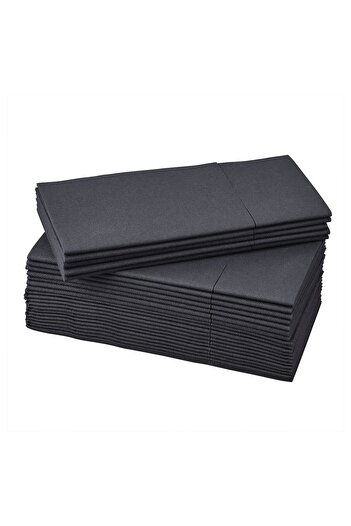 IKEA MOTTAGA Paper napkin, black, 38 x 38 cm