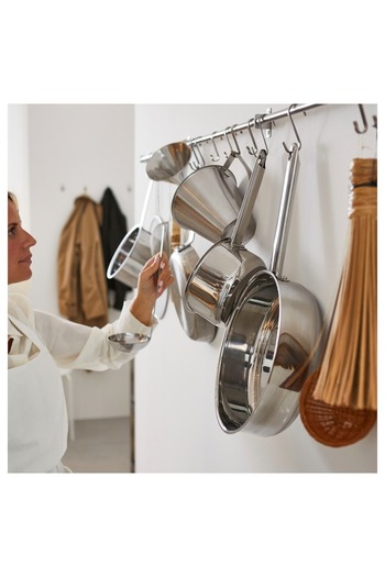 IKEA KUNGSFORS 5 Pieces Stainless Steel Hook - Metal Silver