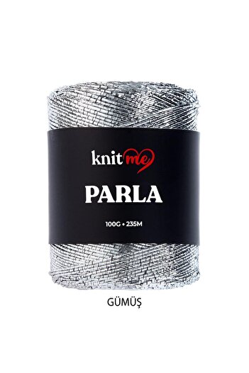 knitme Parla Gümüş Simli Çanta Ve Aksesuar Örgü Ipliği