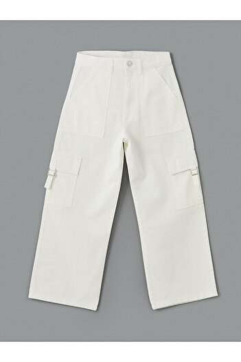 LC Waikiki Girl's Cargo Pants with Adjustable Elastic Waist