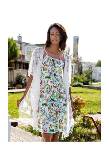 Yeni İnci Women's Viscose Rope Strap Dress-pareo Set (1282)