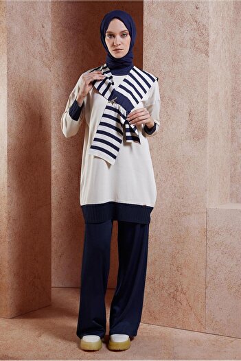 Alvina Brooche Detailed Knitwear Tunic 44990