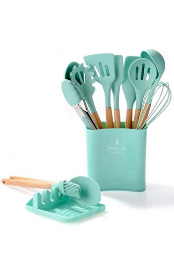 COOYA 12 Piece Silicone Kitchen Cooking Tools, Safe, Non-Toxic, High Temperature Resistant, Good Cleaning