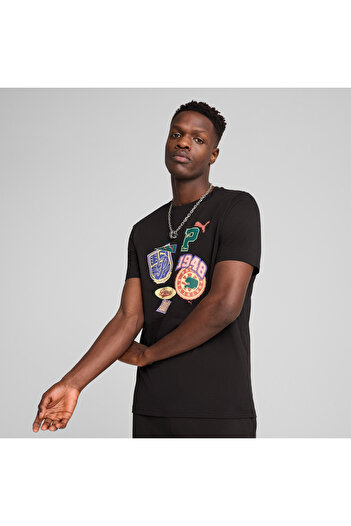 Puma Wardrobe Ess Graphic Men's Black T-Shirt