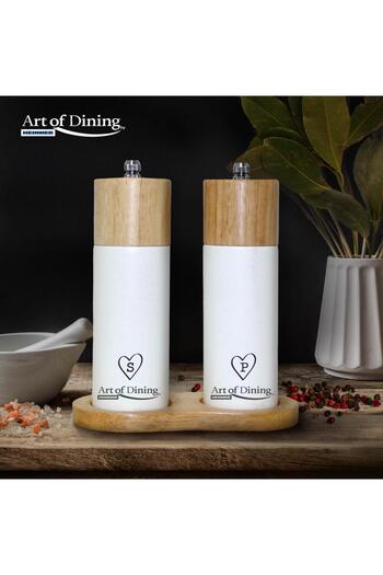 Art of Dinning by Heinner SET OF 2 SALT & PEPPER GRINDERS 16 CM + STAND, MODERN