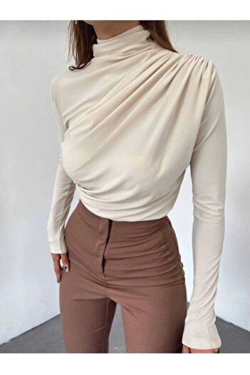 ECK MODA Жіночий еластичний одяг з еластичної тканини Sandy Full Likralı