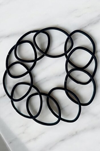 TAKIŞTIR Set of 5 Black Color Rubber Buckles