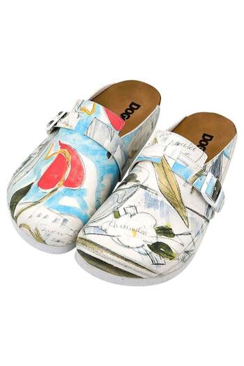 Dogo Women's Vegan Leather Multicolor Slippers - Hartley's Flower Design