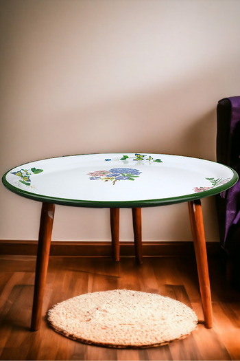 İnci Emaye 70 No Emaye Sini Sofra, Yemek Sunum Tepsi, Yer Sofrası Çinko ~68 Cm