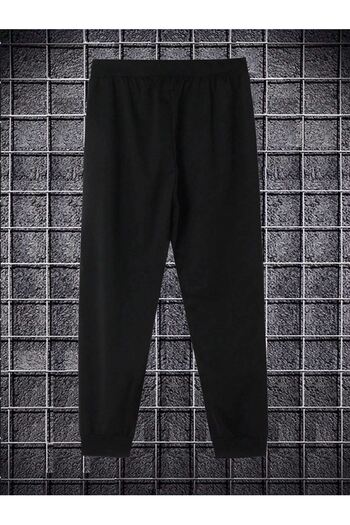 CLAYES Sweatpants Jogger - Μαύρο εμπριμέ λαστιχένιο πόδι ψηλή μέση