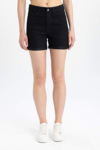 DeFacto Normal Waist Folded Leg Jean Shorts A1959Ax25Sm