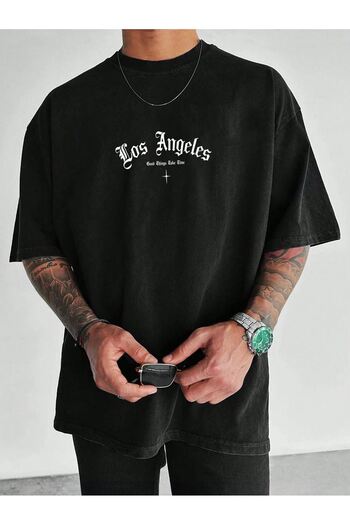 VBSVİBES OVERSIZE MOLD LOTANGLES PRINTED TSHIRT