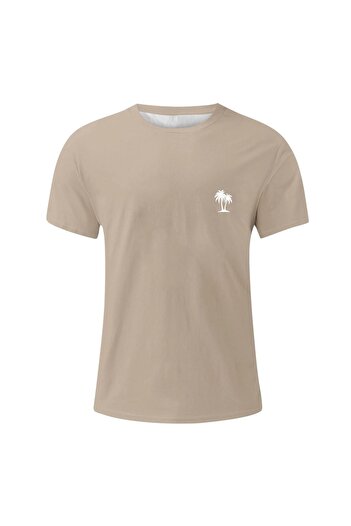 NEWLAKER Μπλουζάκι Unisex Regular Premium Palm Beige