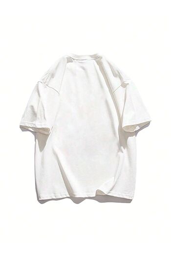 Sweetline Unisex Λευκό Oversize I Dont Sleep εμπριμέ πλεκτό μπλουζάκι