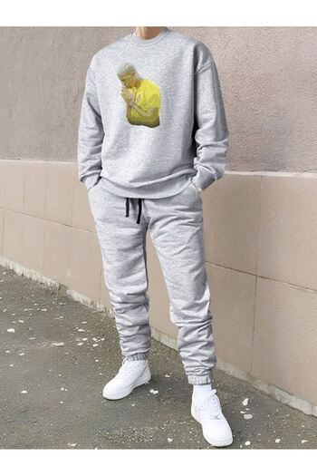 VBSVİBES Set de trening Antals Gri Oversize Crew Neck