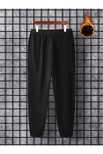 CLAYES New York Black Jogger Sweatpants - Comfortable and Stylish Printed with Rubber Legs
