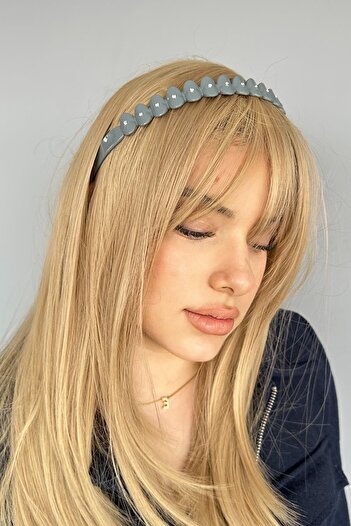TAKIŞTIR Gray Color Stone Detailed Crown