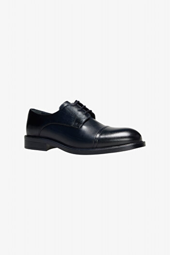 ALTINYILDIZ CLASSICS Men's Navy Blue 100% Leather Classic Shoes