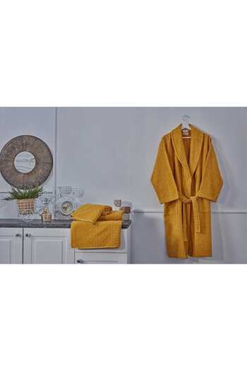 Doqu Home Luxury Bornoz S/M - 110 cm - Hardal