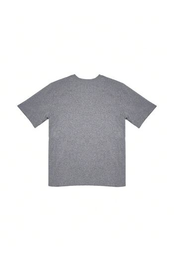 DUBU BUTİK Untitled 1980 T-Shirt - Gray Printed Oversize Crew Neck Short Sleeve