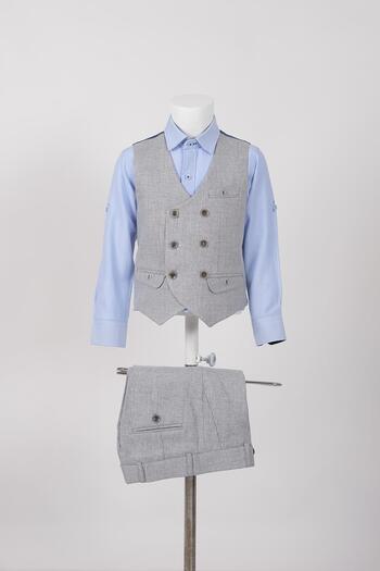 Doctor junior Boy's Checkered Suit - Shirtless /mnvs2286