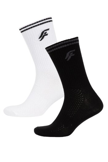DeFacto Men's 2-Piece Cotton Long Sports Socks A6061axns