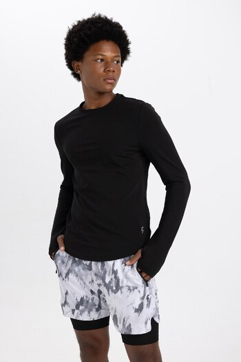 DeFacto Fit Slim Fit Dar Kesim Desenli Cepli Taytlı Dokuma Şort A6981ax23au