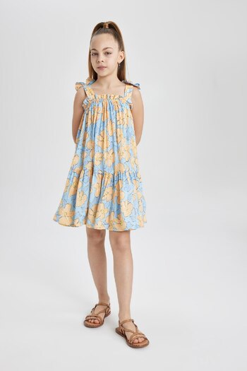 DeFacto Rochie de vară cu model de flori pentru fetiță Y6957A624SM