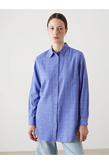 LC Waikiki Lcwaikiki Classic Lilac Textured Women's Shirt Tunic