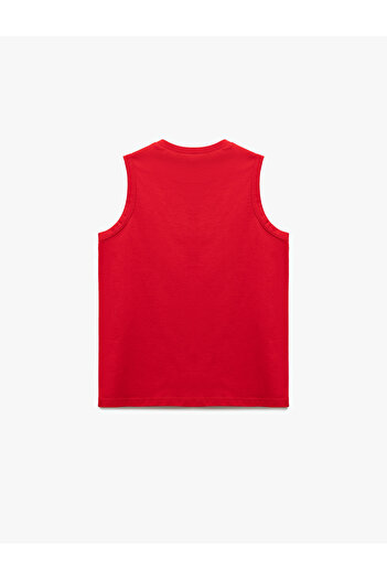 Koton Printed Crew Neck Sleeveless Cotton Undershirt
