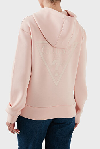 Guess Allie Regular Fit Hooded Sweat with Triangle Logo on the Back V3Rq11K7Uw2 Sweat V3Rq11 K7Uw2 G6O