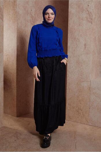 Alvina Ruffle Detailed Elastic Blouse - 44616