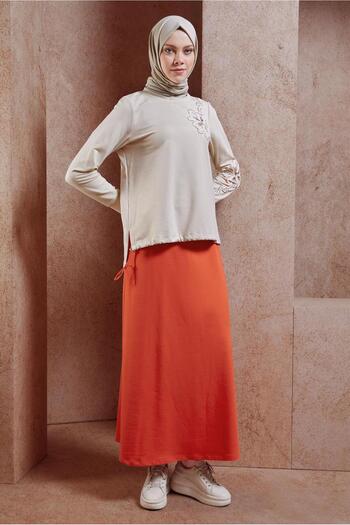 Alvina 44699 Model Embroidered Tracksuit Set with Skirt