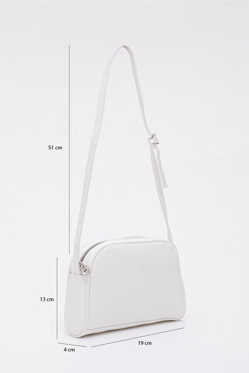 SHAKA White Shk25 Mini Urban Cross Strap Single Compartment Faux Leather Handle and Shoulder Bag