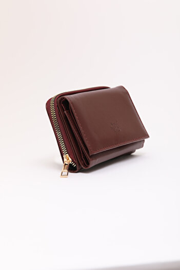 SHAKA Burgundy Shk204 Faux Leather 13 Compartments, Card Holder, Paper and Coin Compartment Snap Wallet