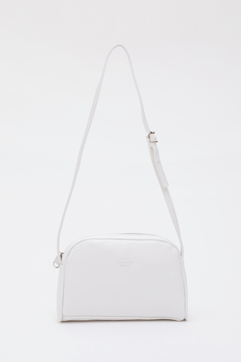 SHAKA White Shk25 Mini Urban Cross Strap Single Compartment Faux Leather Handle and Shoulder Bag