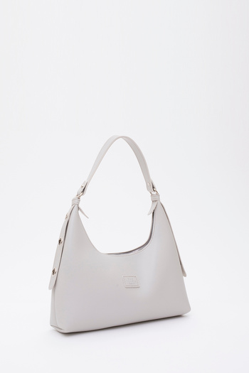 SHAKA Gray Shk82 Baguette Model Single Compartment Women's Faux Leather Arm and Shoulder Bag L:17 E:36 W:7