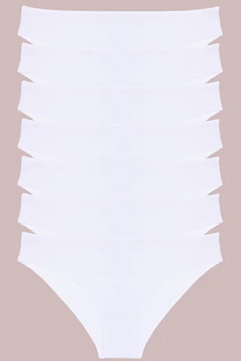 Nicoletta Women's Panties 7 Pack Lycra White