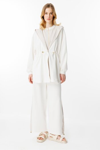 Ghisa Hooded Suit Ecru